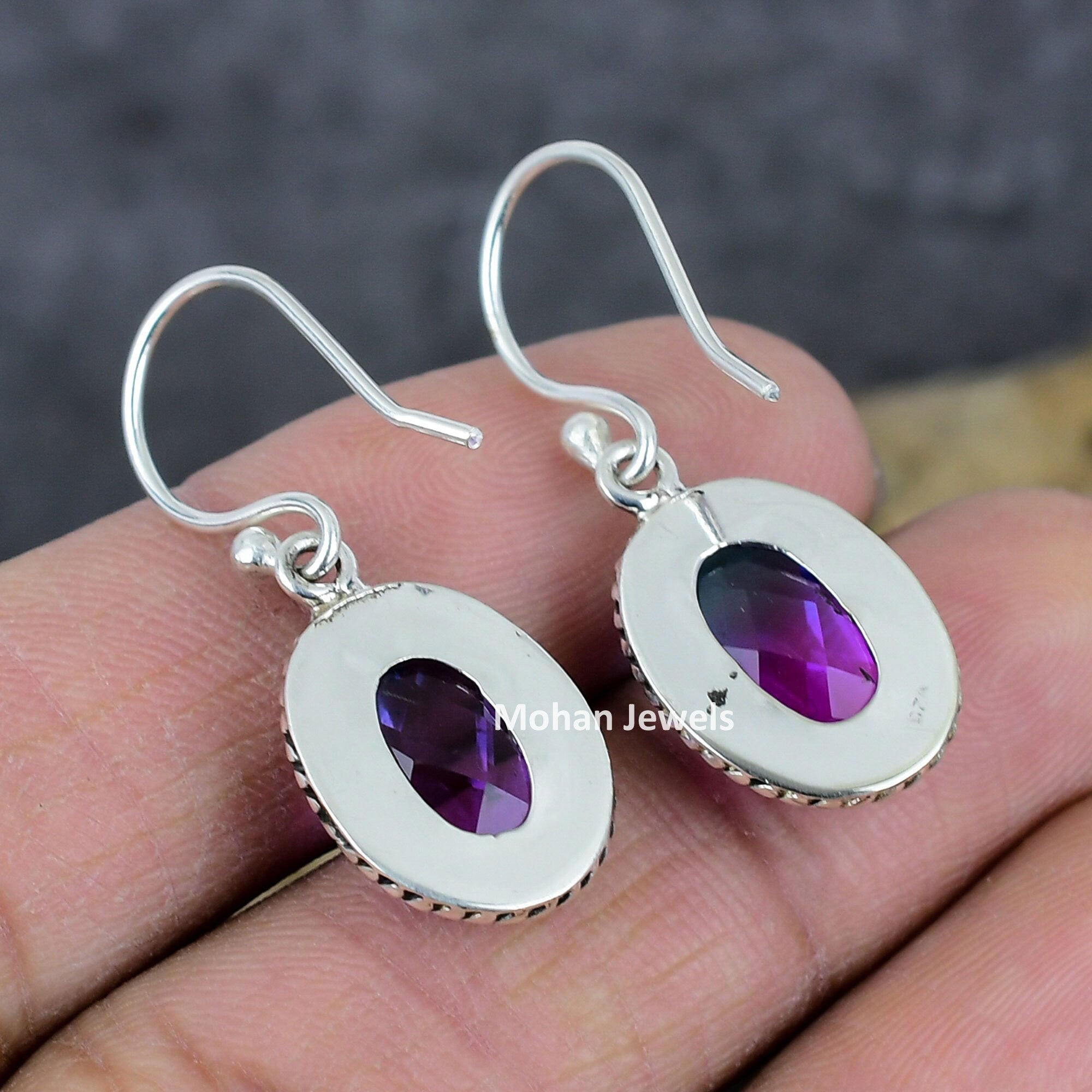 Bi Color Tourmaline Gemstone Silver Plated Handmade Dangle Earrings Jewelry, Tourmaline Earring, Anniversary Gift, Dainty Jewelry